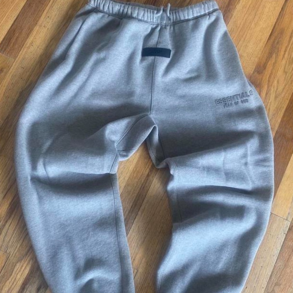 Essentials Gray Sweatpants Relaxed Fit Joggers